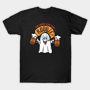 Funny Ghost - I'm Here for the Booze! T-Shirt